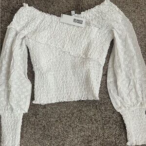 Brand New Steve Madden Womens Ruched V-Neck Pullover Top Blouse